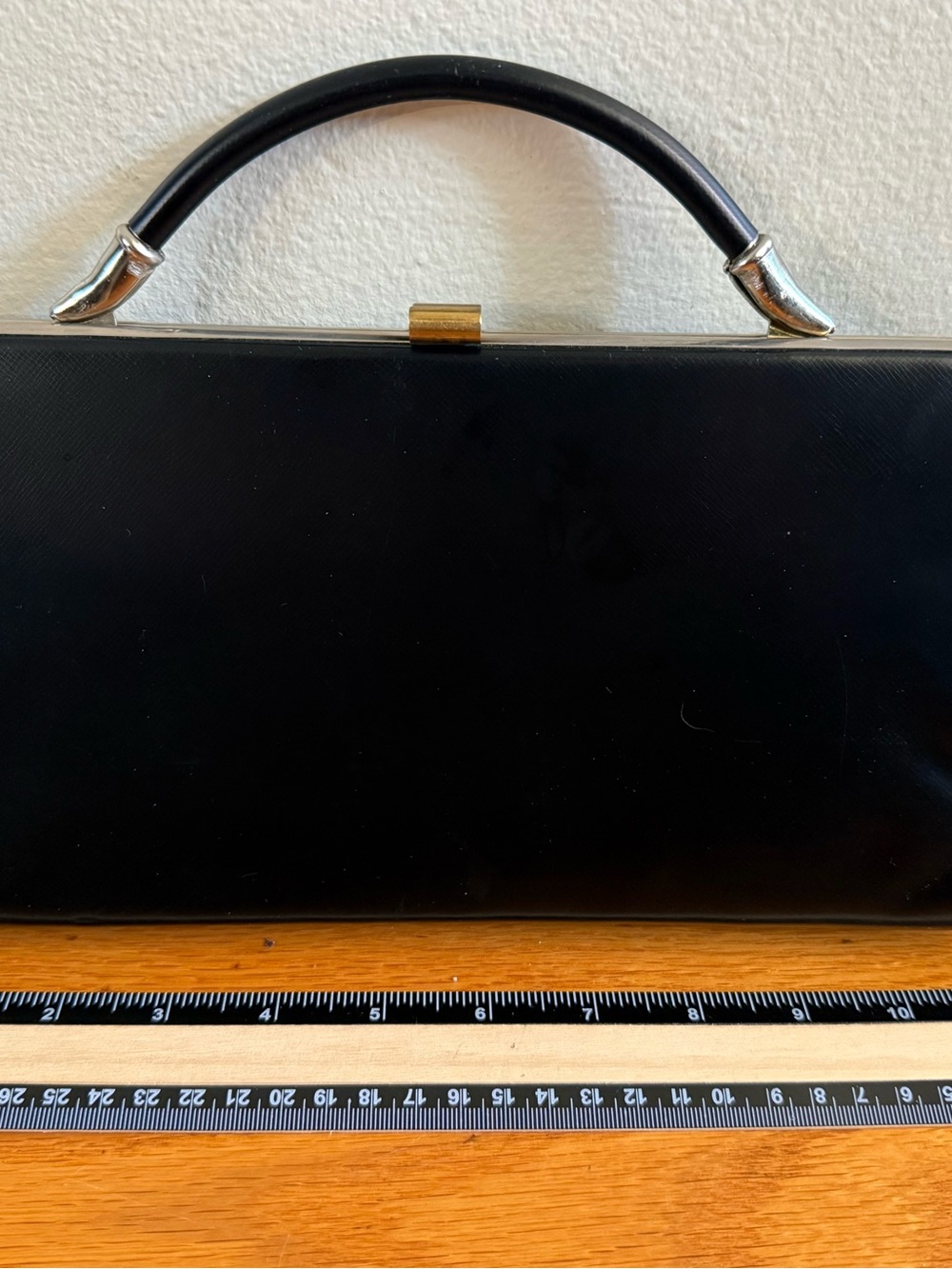 Vintage 1950/1960s Dover Black Frame Formal Evening Handbag Clutch Retro